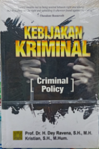 Kebijakan Kriminal (Criminal Policy)