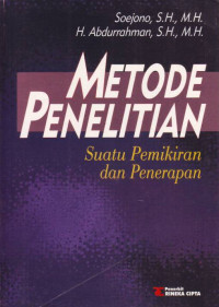 Metode Penelitian: Suatu Pemikiran dan Penerapan