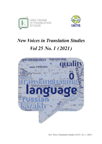 New Voices in Translation Studies Vol 25 No 1 Tahun 2021