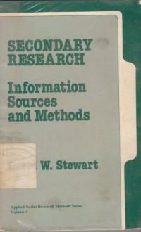 Secondary Research: Information Sources and Methods